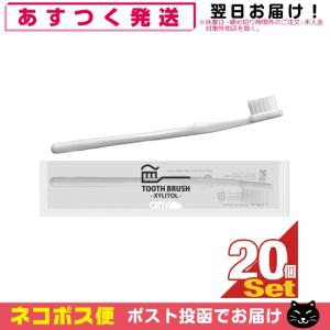 ホテルアメニティ 歯ブラシ 個包装 業務用 日本製 any(エニィ) 使い捨てハブラシセット 液体ハミガキ(キシリトール)付 ×20本セット :ネコポス送料無料｜showa69