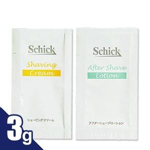 ホテルアメニティ シック(Schick) シェービング剤 3g(シェービングクリーム・アフターシェーブローション選択) 「当日出荷」｜showa69