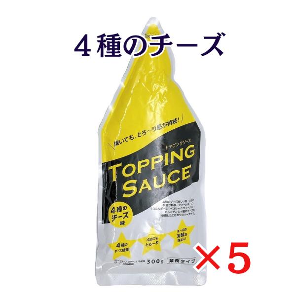 ニップン トッピングソース 4種のチーズ味 300g×5袋 nippn 業務タイプ チーズソース 常...