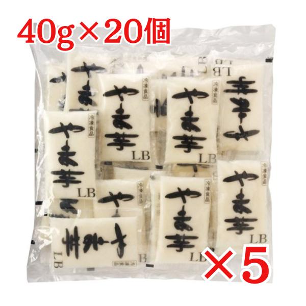 やま芋 (40g×20個入)×5袋 冷凍 マルコーフーズ LB40 国産とろろ 大和芋30% 長芋7...