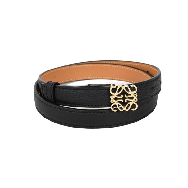 LOEWE ロエベ アナグラムレザーベルト ブラックゴールド イタリア正規品 E821Z15X02-...