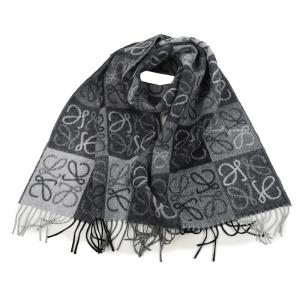 LOEWE ロエベ ウール+カシミヤ バイカラー スカーフ マフラー