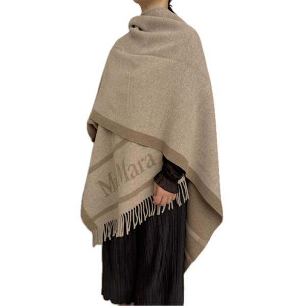 Max Mara マックスマーラ ヒルデ ケープ ポンチョ HILDE 001 ベージュ ショール ...