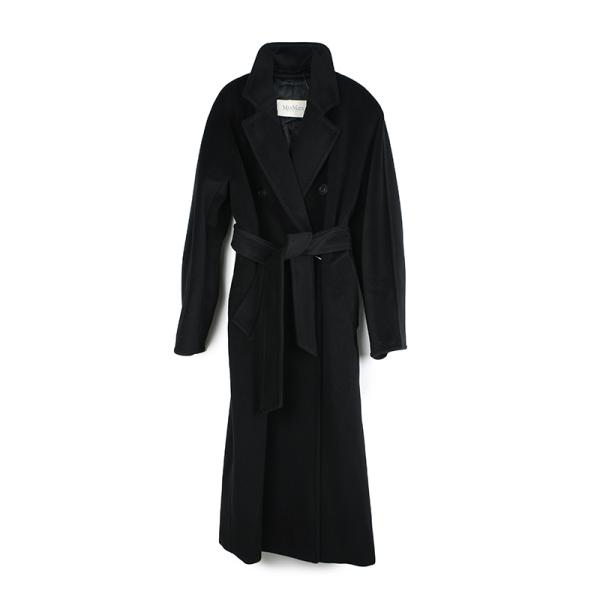 Max Mara マックスマーラ MADAME マダム 101801 ブラック カシミヤ混コート レ...