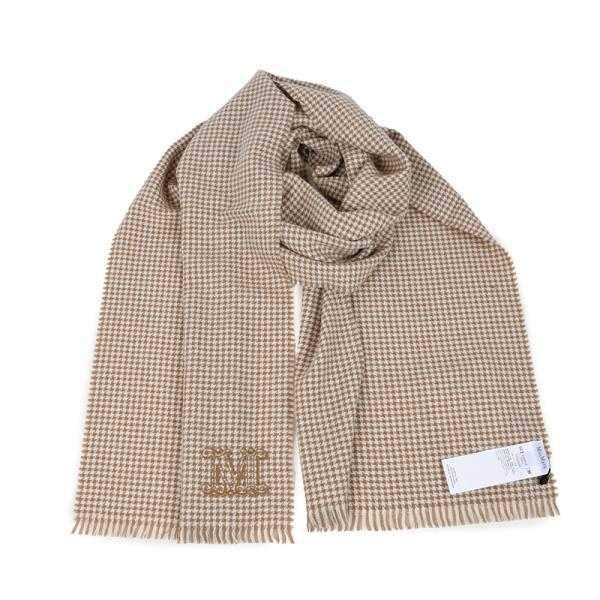 Max Mara マックスマーラ WSSTOLA ベージュ マフラーモノグラム ストール  カシミヤ...