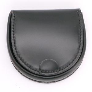 馬蹄型コインケース ブラック　高級メンズ財布 　小銭入れ 格安コードバン ハンドメイド  SHOW工房制作