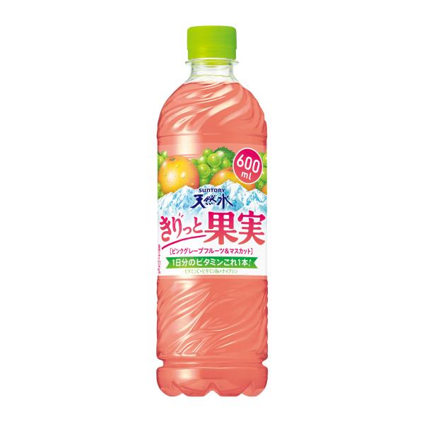 「24本」 きりっと果実 ピンクグレープフルーツ＆マスカット 600ml×24本×1箱 サントリー ...