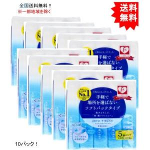 【送料無料】【１０袋】エリエール+Water(プラスウォーター) ソフトパックタイプ 240枚(120組)×5個パック（お届けまで約１週間）