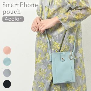 シンプルスマホショルダー スマホポシェット スマホ ポーチ ショルダーバッグ レディース スマホケー...