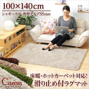 （100×140cm）マイクロファイバーシャギーラグマットCaress-カレス-（SSサイズ）｜shozaioh