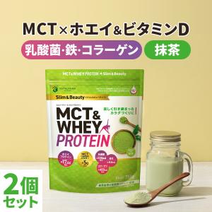 【終売】勝山ネクステージ MCT ホエイ プロテイン 大容量 750g 2個セット スリム&amp;ビューティー (抹茶) | 60食分