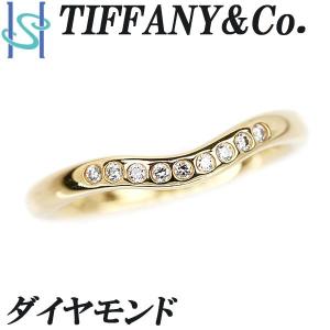 ティファニー ダイヤモンド カーブドバンド リング K18YG ブランド TIFFANY&Co. 送料無料 美品 中古 SH100102｜sht-ys