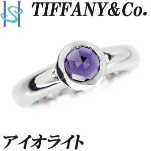 ティファニー アイオライト リング K18WG 一粒石 メンズ ユニセックス ブランド TIFFANY&Co. 送料無料 美品 中古 SH101947｜sht-ys