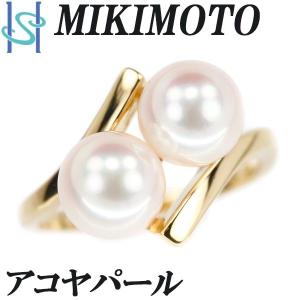 ミキモト アコヤパール ピンキーリング 6.4mm K18YG 2P ブランド MIKIMOTO 送料無料 美品 中古 SH101974｜sht-ys