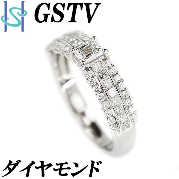 GSTV ダイヤモンド リング 0.30ct Pt950 変形カット ファンシーカット ブランド 送...