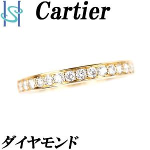 カルティエ ダイヤモンド ハーフエタニティ リング K18YG #49 一文字 ブランド Cartier 送料無料 美品 中古 SH109585｜sht-ys