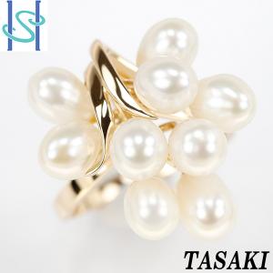 【SH47978】タサキ 田崎真珠 淡水パール リング K18イエローゴールド【中古】