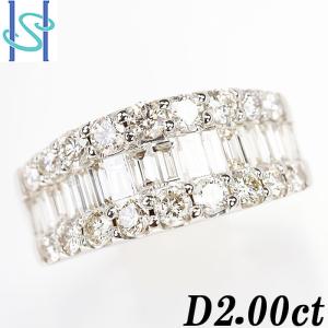 ダイヤモンド リング 2.00ct プラチナ Pt900 パヴェ 中古 SH63727