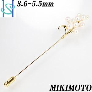 ミキモト アコヤパール ピンブローチ K18イエローゴールド MIKIMOTO 送料無料 美品 中古 SH82971｜sht-ys