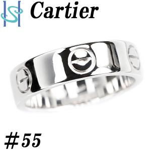 カルティエ ラブ リング K18 ホワイトゴールド #55 地金のみ 石なし Cartier 送料無料 美品 中古 SH94587｜sht-ys