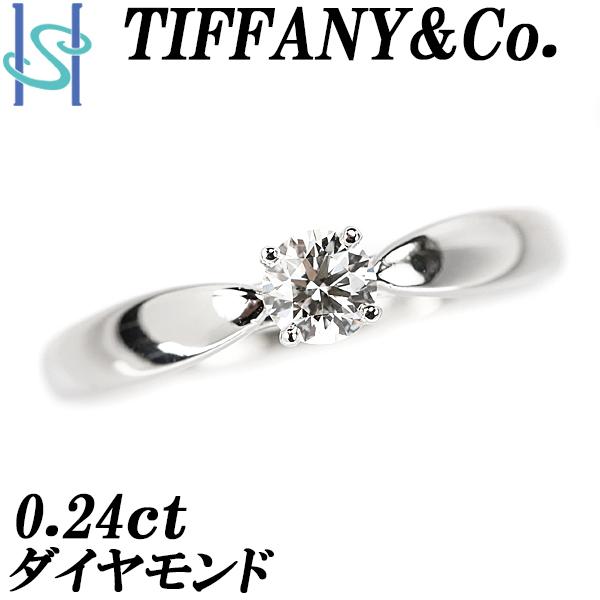 ティファニー ダイヤモンド ハーモニーリング 0.24ct Pt950 一粒石 ブランドTIFFAN...