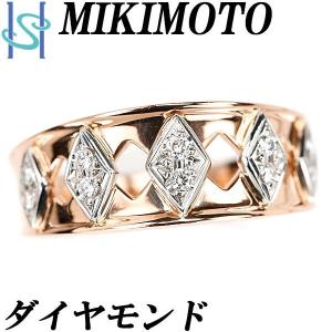 ミキモト ダイヤモンド リング K18PG WG ブランド MIKIMOTO 送料無料 美品 中古 SH97919｜sht-ys