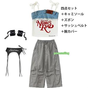 キャミソール ダンス衣装 ジャズ 女の子 サッ...の詳細画像5