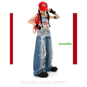 キャミソール ダンス衣装 デニム 女の子 サッ...の詳細画像1