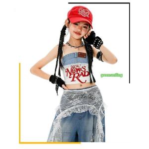 キャミソール ダンス衣装 デニム 女の子 サッ...の詳細画像2
