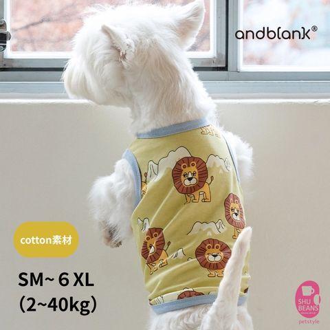 犬服おしゃれ韓国ブランドandblankiconicLittleLionスリーブレス綿素材肌に優しい...