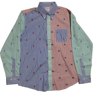 【並行輸入品】 ブルックスブラザーズ 長袖 ボタンダウンシャツ ストライプ クレージー メンズ Brooks Brothers 072