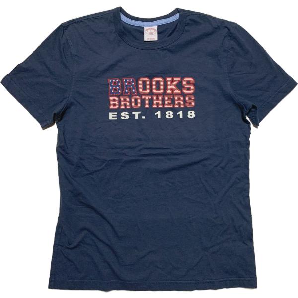 【並行輸入品】 ブルックスブラザーズ 半袖 プリント Tシャツ ライトネイビー メンズ Brooks...
