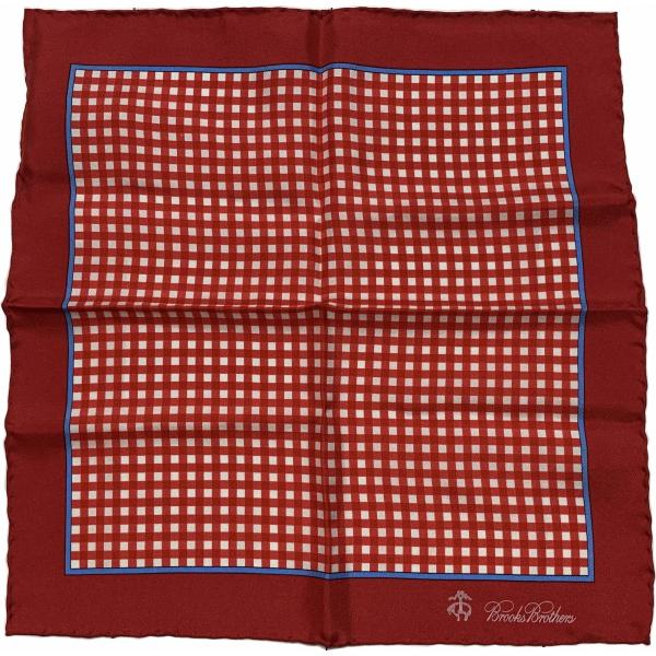 【並行輸入品】 ブルックスブラザーズ イタリア製 シルク ポケットチーフ レッド メンズ Brook...