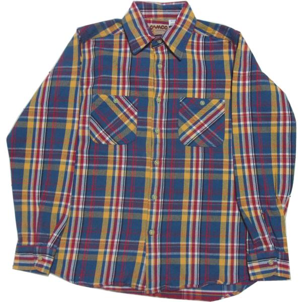 カムコ ヘビーコットン フランネルシャツ ブルー メンズ CAMCO FLANNEL SHIRTS ...