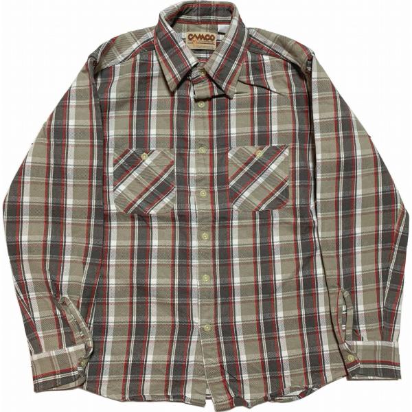 カムコ ヘビーコットン フランネルシャツ グレー メンズ CAMCO FLANNEL SHIRTS ...