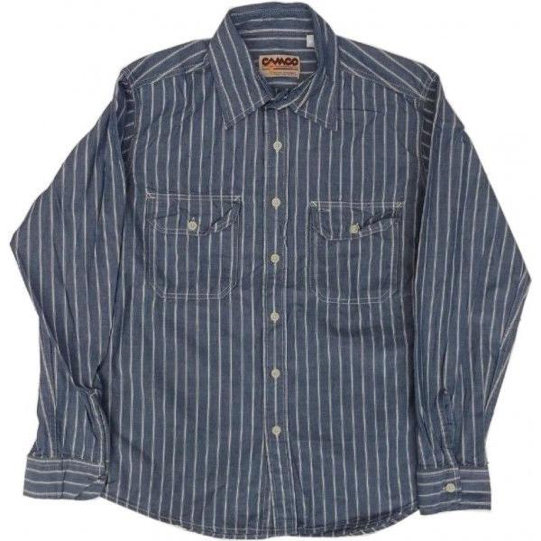カムコ 長袖 ストライプ シャンブレーシャツ ブルー メンズ CAMCO CHAMBRAY SHIR...