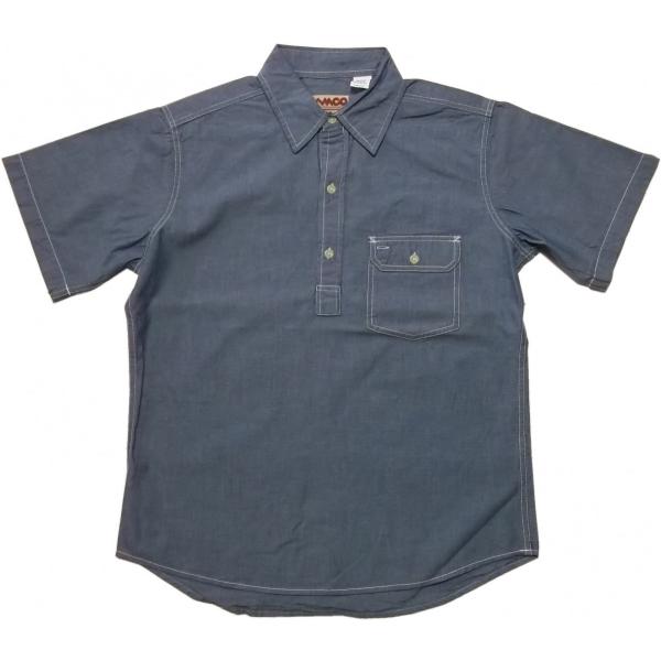 カムコ 半袖 プルオーバー シャンブレーシャツ ブルー メンズ CAMCO CHAMBRAY SHI...