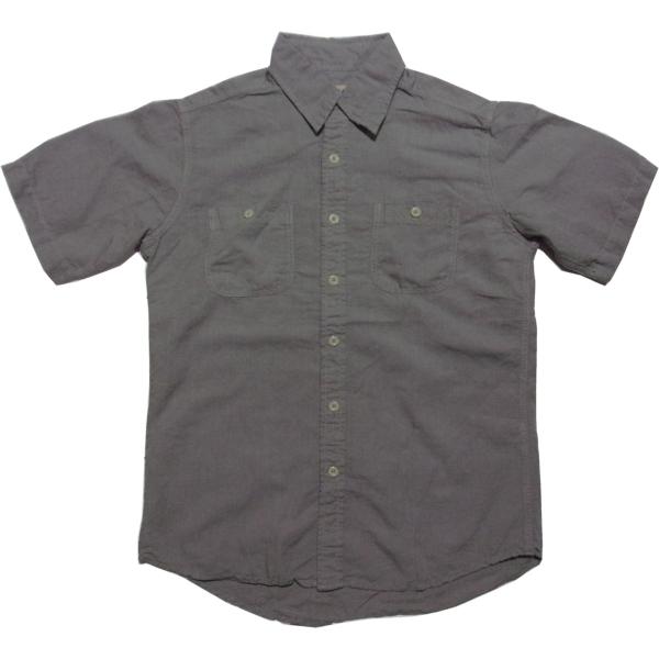 カムコ 半袖 コットン リネン ワークシャツ グレー メンズ CAMCO COTTON LINEN ...