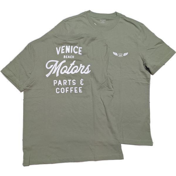 オールドネイビー 半袖 バックプリント Tシャツ グリーン系 メンズ アメカジ OLD NAVY 0...