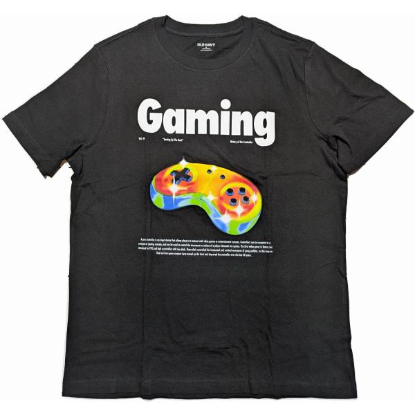 オールドネイビー 半袖 プリント Tシャツ ブラック メンズ アメカジ OLD NAVY 017