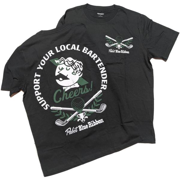 オールドネイビー 半袖 バックプリント Tシャツ ブラック メンズ アメカジ OLD NAVY 02...