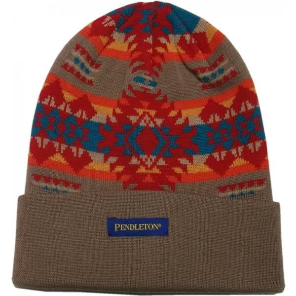 ペンドルトン ネイティブ柄 ニットキャップ ニット帽 タン PENDLETON KNIT CAP 0...
