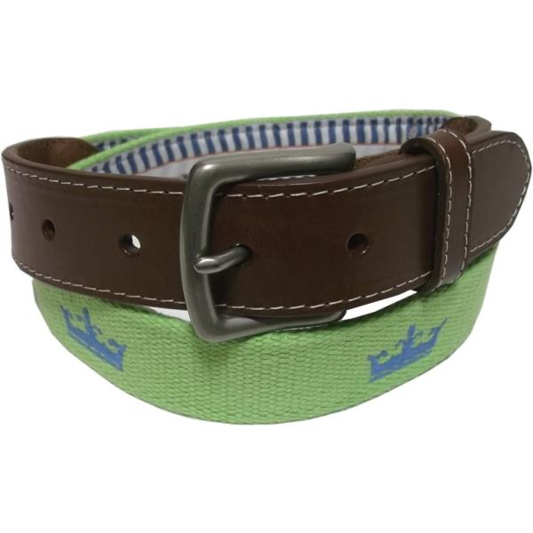 ピーターミラー 本革レザー製 布ベルト アメリカ製 グリーン メンズ PETER MILLAR 01...