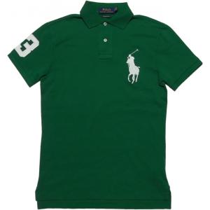 ポロ ラルフローレン 半袖 ビッグポニー 鹿の子 ポロシャツ グリーン メンズ Polo Ralph Lauren 1009｜shufflestore