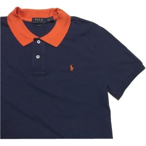 ポロ ラルフローレン ボーイズサイズ 半袖 ワンポイント 鹿の子 ポロシャツ ブルー Polo Ralph Lauren boys 1017｜shufflestore