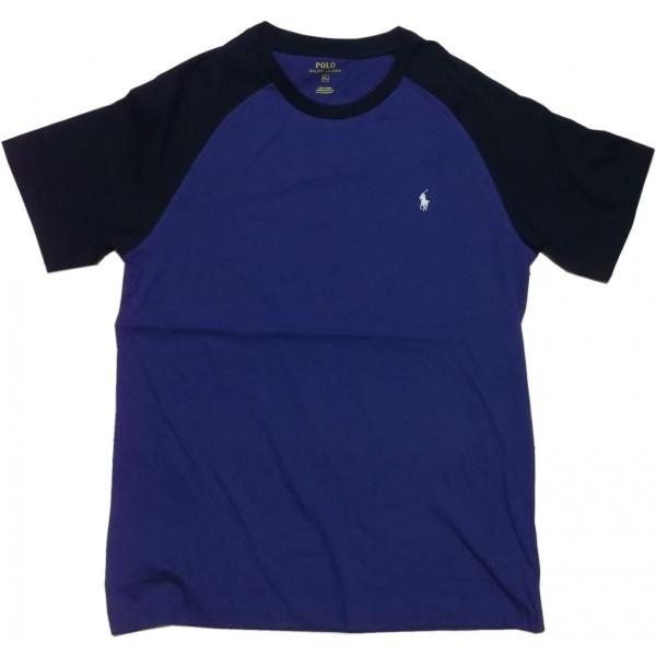 ポロ ラルフローレン ボーイズサイズ 半袖 バッグプリント Tシャツ パープル Polo Ralph...