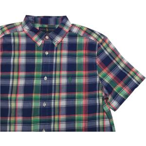 ポロ ラルフローレン ボーイズサイズ 半袖 ボタンダウンシャツ ブルー Polo Ralph Lauren boys 1170｜shufflestore