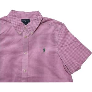 ポロ ラルフローレン ボーイズサイズ 半袖 ボタンダウンシャツ ピンク Polo Ralph Lauren boys 266｜shufflestore