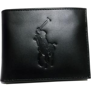 ラルフローレン 本革製 レザー パスケース 財布 Polo Ralph Lauren 黒 ブラック 375｜shufflestore
