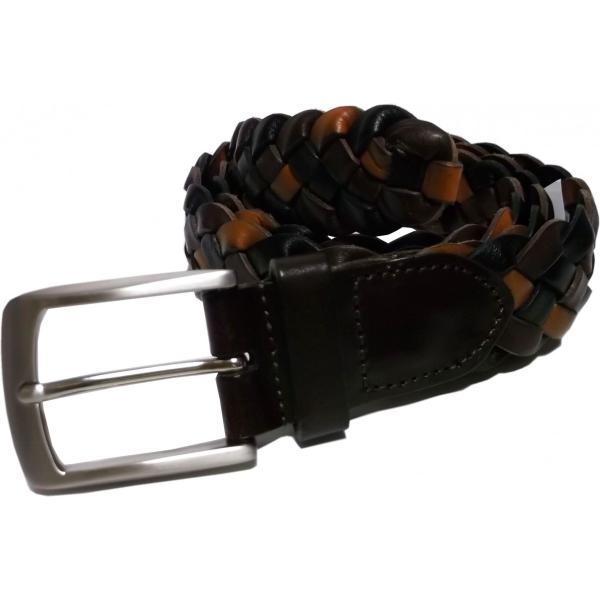 トラファルガー 本革製 レザー メッシュベルト メンズ TRAFALGAR 001